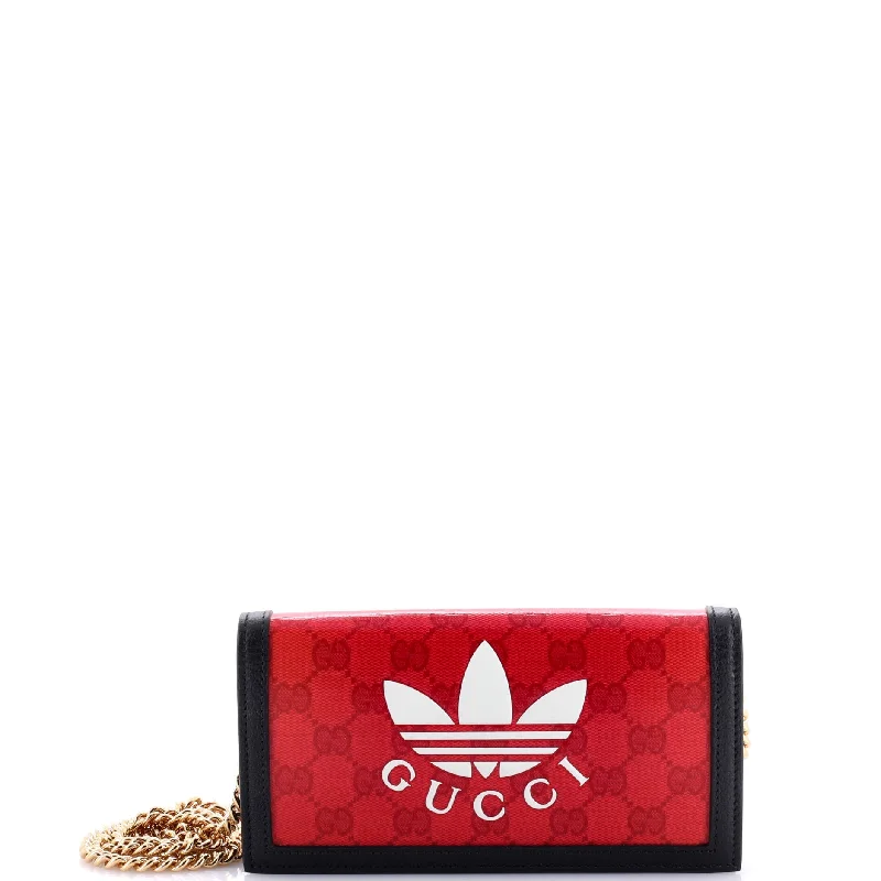 x adidas Wallet on Chain GG Coated Canvas Welt Pockets Slit Pockets Flap Pockets