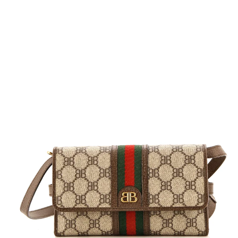 x Gucci The Hacker Wallet on Strap BB Coated Canvas Collared Crew Neck Turtle Neck