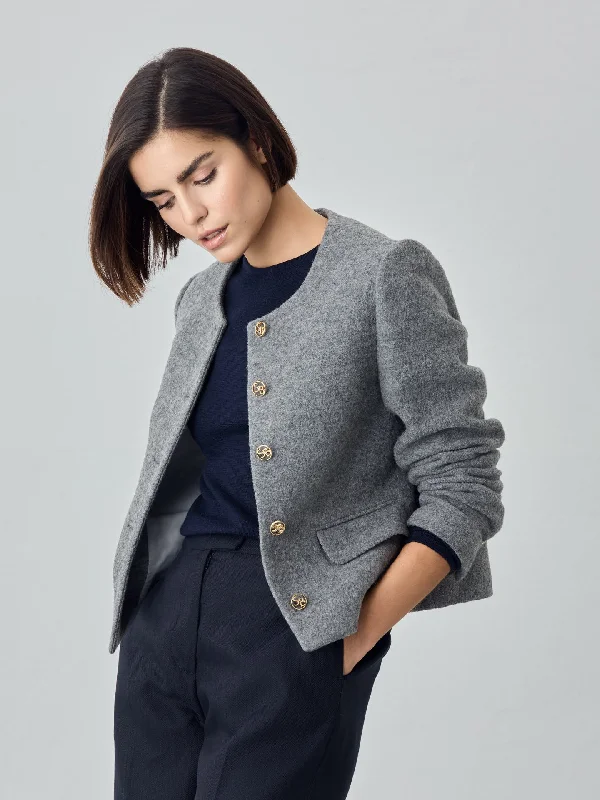 100%Wool Coat With Gold Buttons