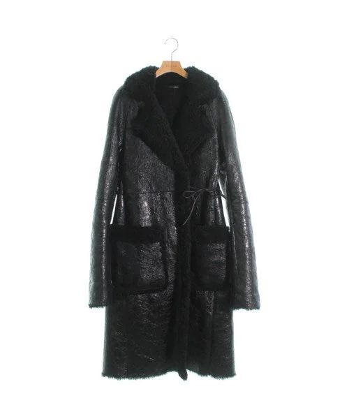 DRIES VAN NOTEN Sheepskin coats Hooded Caped Scarf