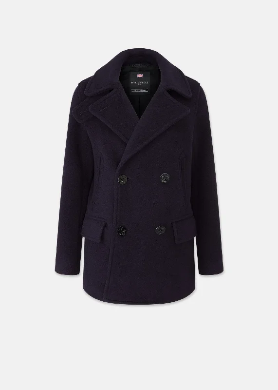 Clementine Peacoat FC Navy Welt Pockets Slit Pockets Flap Pockets