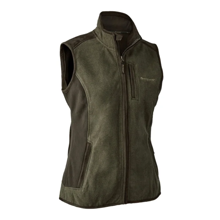 Deerhunter Ladies Pam Bonded Fleece Waistcoat - Graphite Green Melange Cozy Sweater Waistcoat Vest Deerhunter Ladies Pam Bonded Fleece Waistcoat - Graphite Green Melange Cozy Sweater Waistcoat Vest