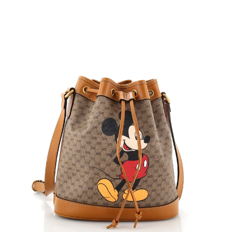 Disney Mickey Mouse Bucket Bag Printed Mini GG Coated Canvas