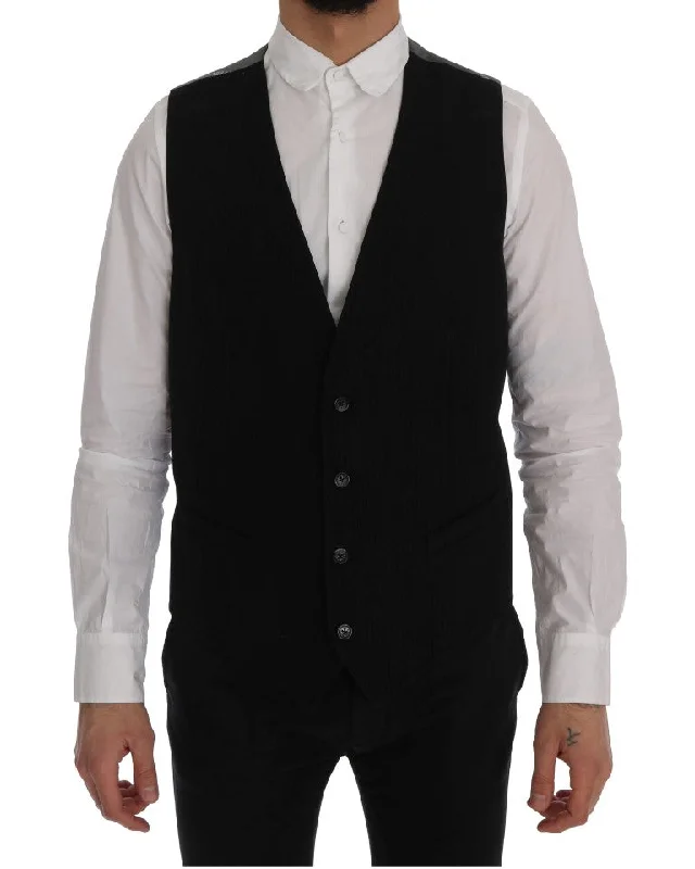 Elegant Striped Waistcoat Vest Fashionable Tailored Waistcoat Vest