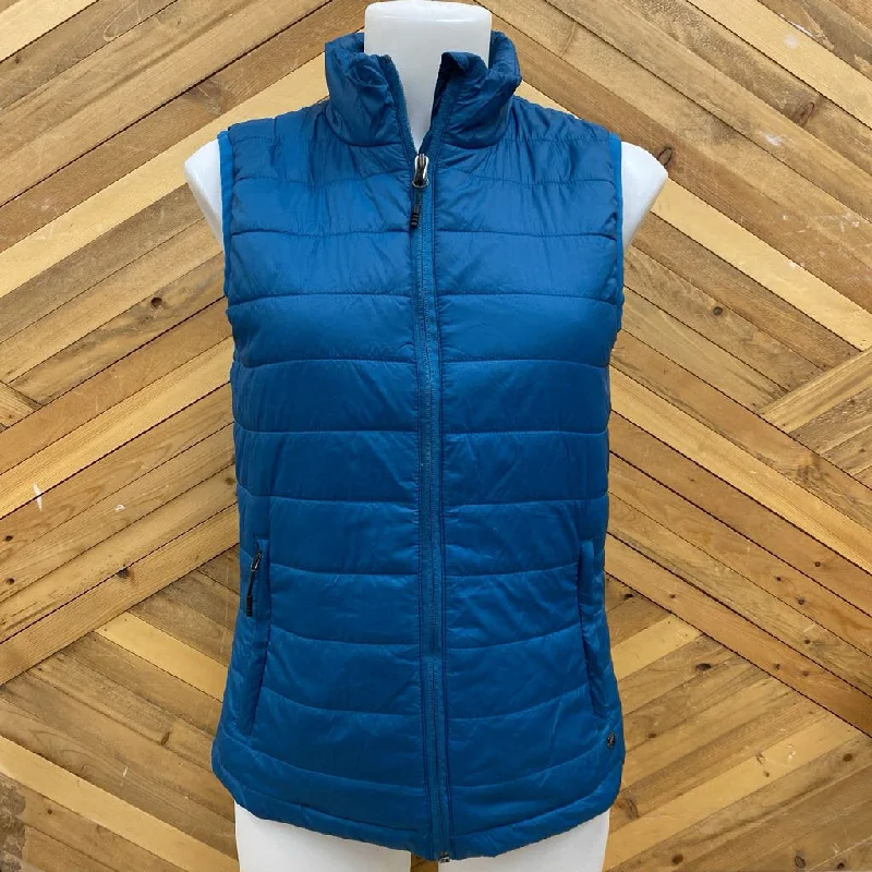Kyodan - Puffer Vest - MSRP $99: Blue-women-SM Sleeveless Overcoat Vest