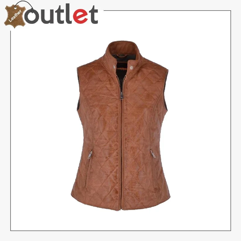 Luxury Diamond Quilted 100% Leather Gilet Vest Waistcoat Casual Checkered Waistcoat Vest Luxury Diamond Quilted 100% Leather Gilet Vest Waistcoat Casual Checkered Waistcoat Vest