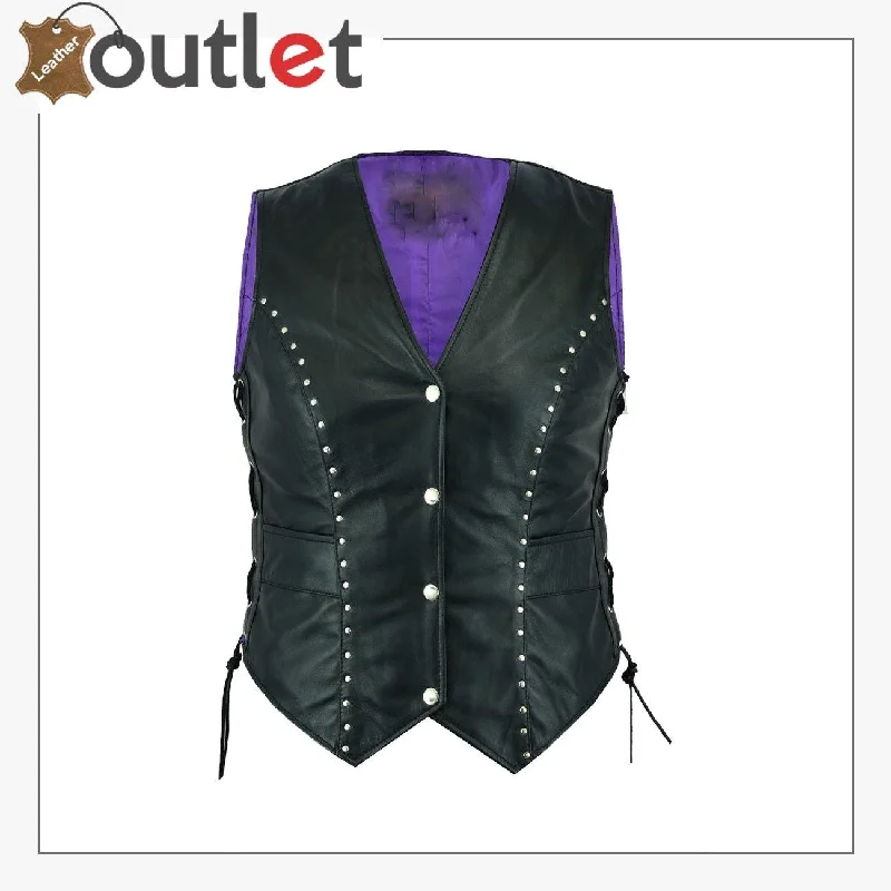 New Style Motorcycle Biker Ladies Women Leather Vest Waistcoat Fashionable Sleeveless Waistcoat Vest New Style Motorcycle Biker Ladies Women Leather Vest Waistcoat Fashionable Sleeveless Waistcoat Vest