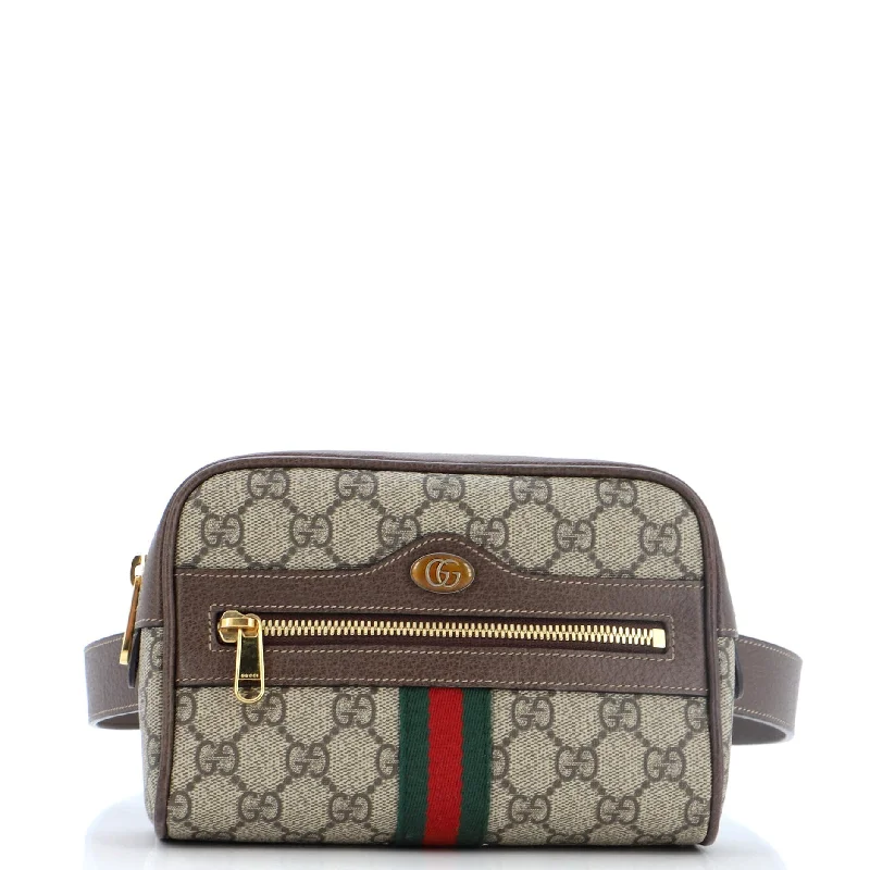 Ophidia Belt Bag GG Coated Canvas Small Tweed Herringbone Houndstooth