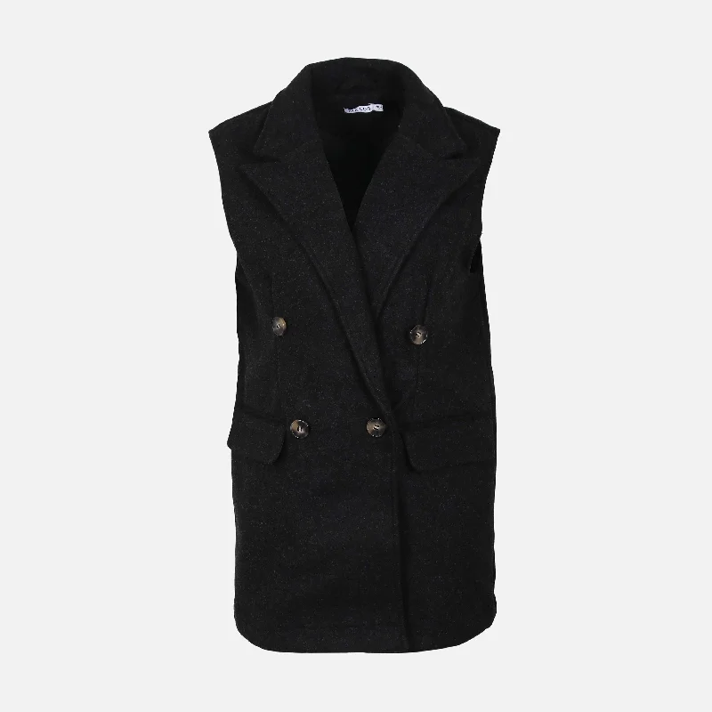 WOMEN SLEEVELESS WOOL VEST COAT A-Line Ball Gown Mermaid