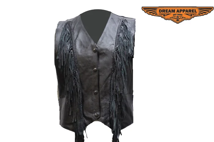 Womens Leather Vest With Lining Sporty Running Vest