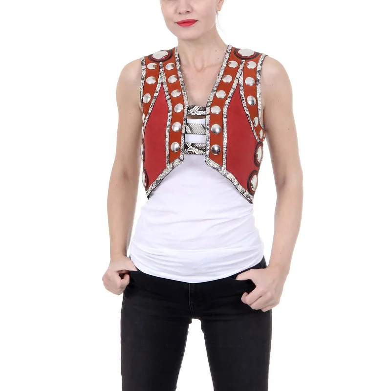 Roberto Cavalli Womens Waistcoat CQP600 PC119 D5412 Stylish Long Waistcoat Vest