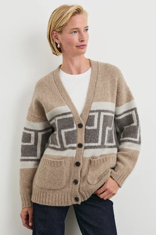 CHELSEA CARDIGAN - ASPEN TRAIL Cotton Fabric Linen Fabric Terry Fabric