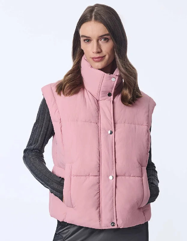 Vortex Snap Puffer Vest High-Fashion Vest Coat