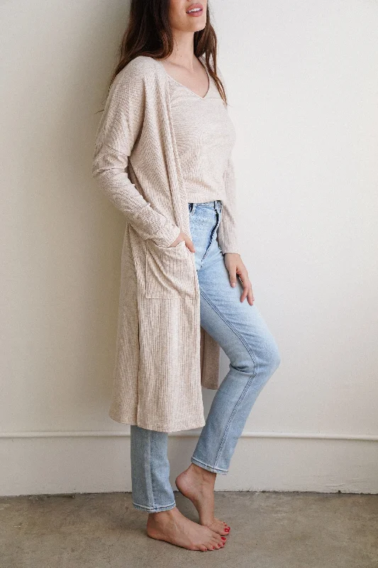 CJ's Favorite Ribbed Cardigan Boxy Cardigan Fitted Cardigan A-Line