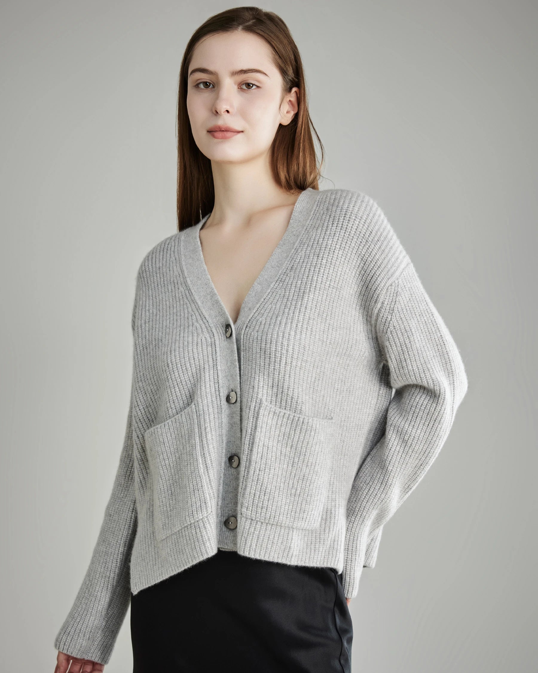 Cozy Ribbed Cashmere Cardigan Cardigan Knitwear Sweater