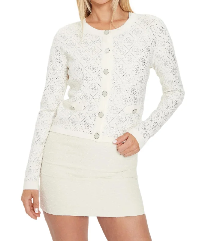 Guess cardigan crema donna Anti-Pilling Anti-Shrink Durable