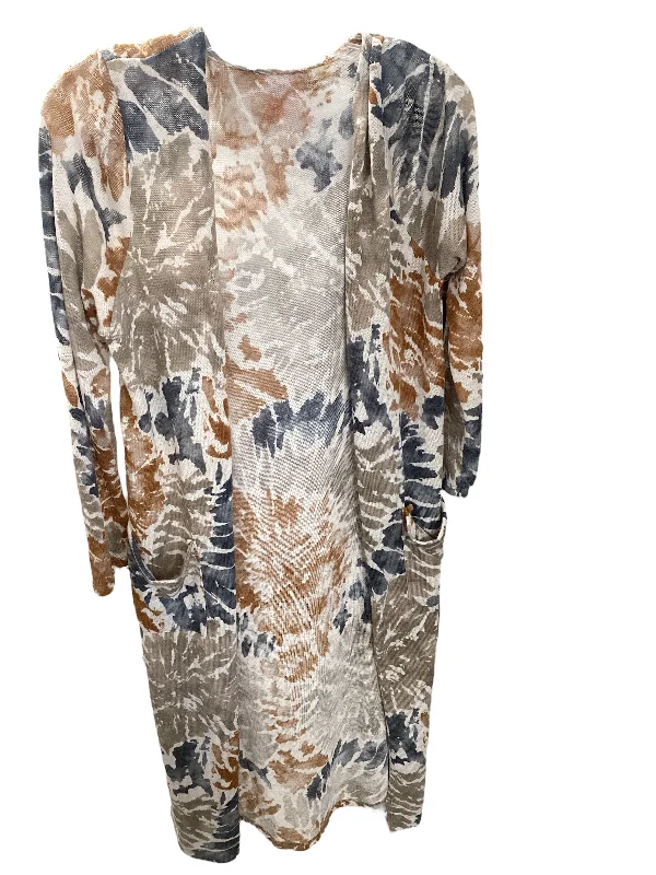First Love LoveLyn Women's Cardigan Tan L Spandex Rayon Corduroy