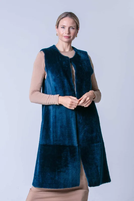 India Shearling Waistcoat Trendy Faux Leather Vest