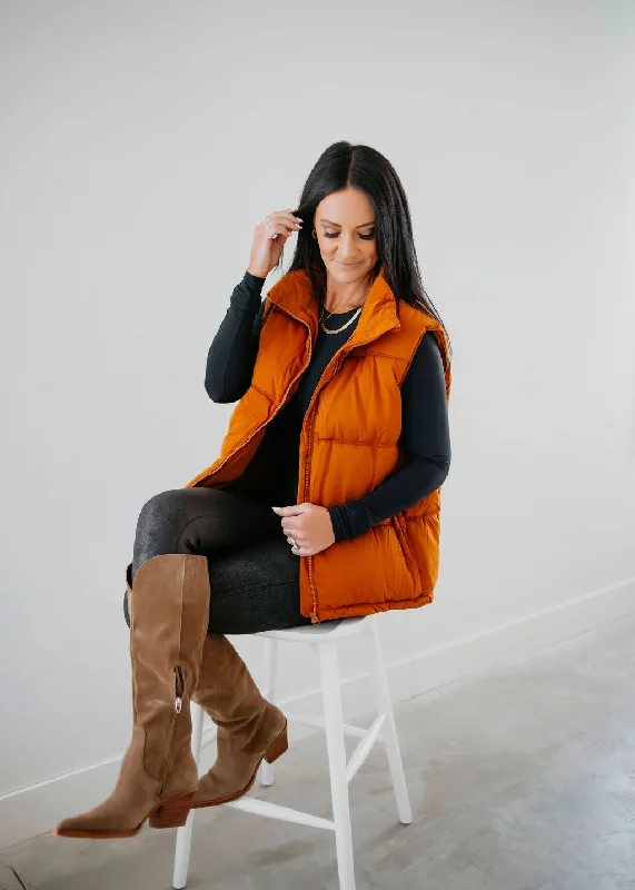 Kelsey Puffer Vest Fitted Waistcoat Vest