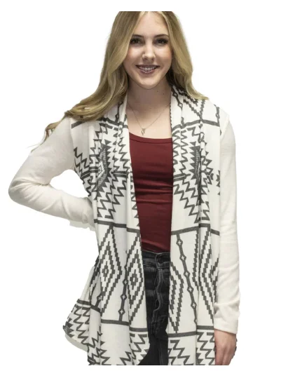 Liberty Wear Collection Cardigan: Aztec Pattern Elegant Classic Vintage