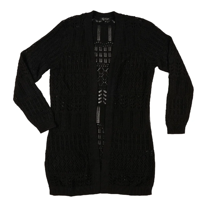 lily morgan Women's Simply Chic Pointelle Cardigan Neon metallic Matte