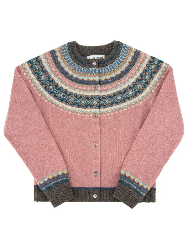 Merino Lambswool Alpine Cardigan - Vintage Pink