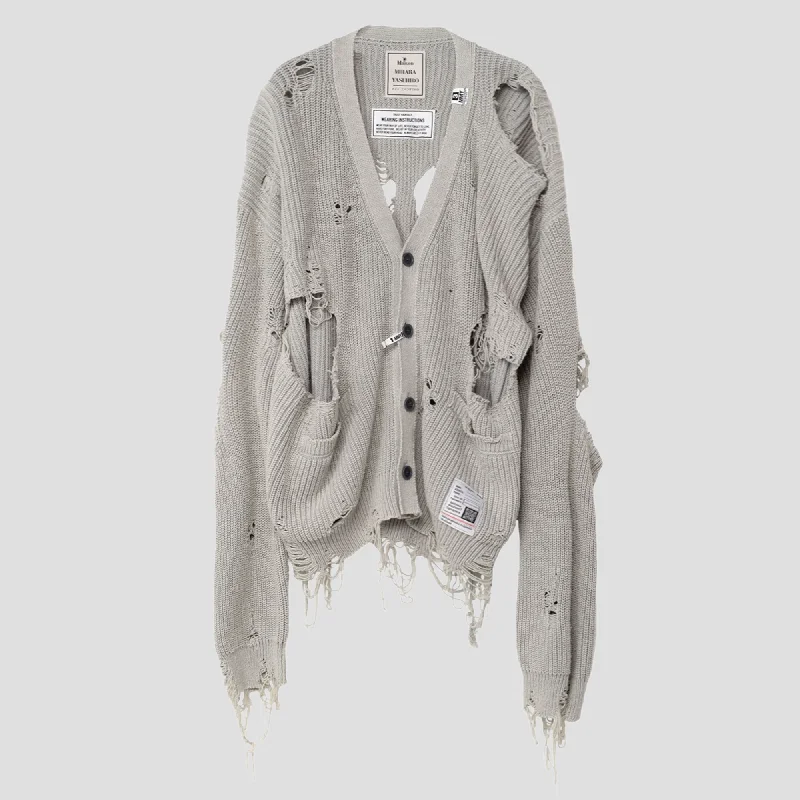 BLEACHED KNIT CARDIGAN