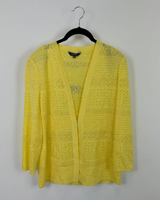 Pastel Yellow Cardigan - Size 2-4 Casual Formal Business