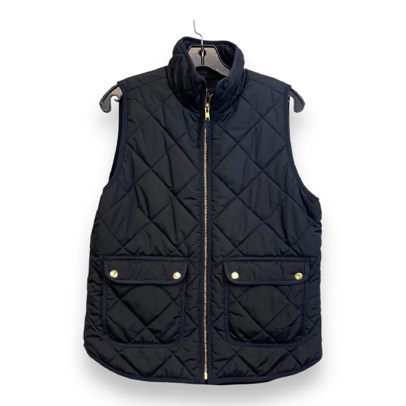 Vest Puffer & Quilted By J. Crew In Black, Size: S Sleeveless Overcoat Vest