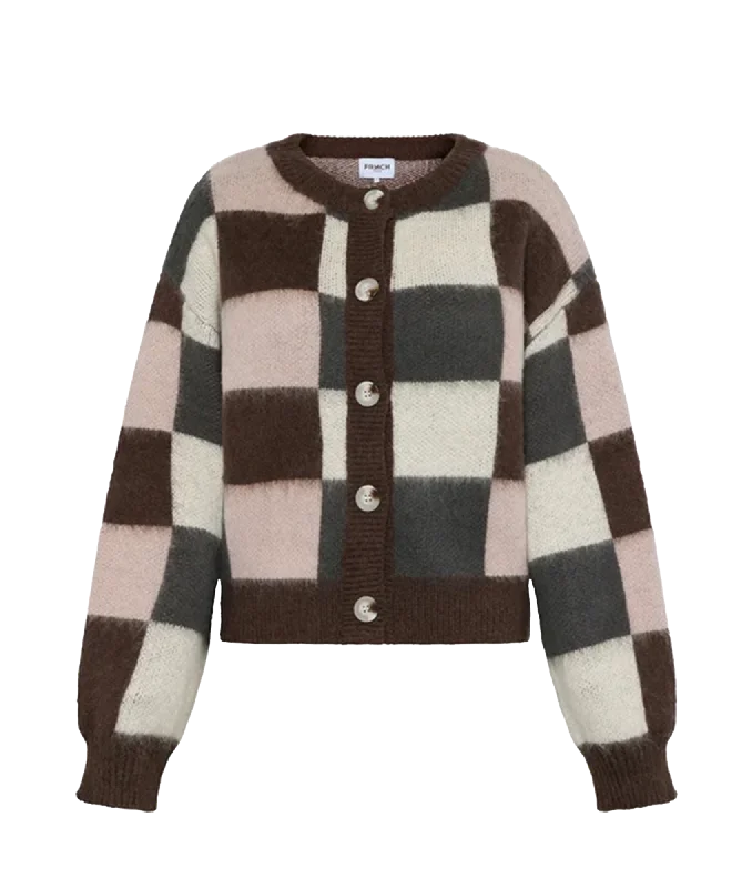 Megane Cardigan - Multi Satin Fabric Silk Fabric Chiffon Fabric