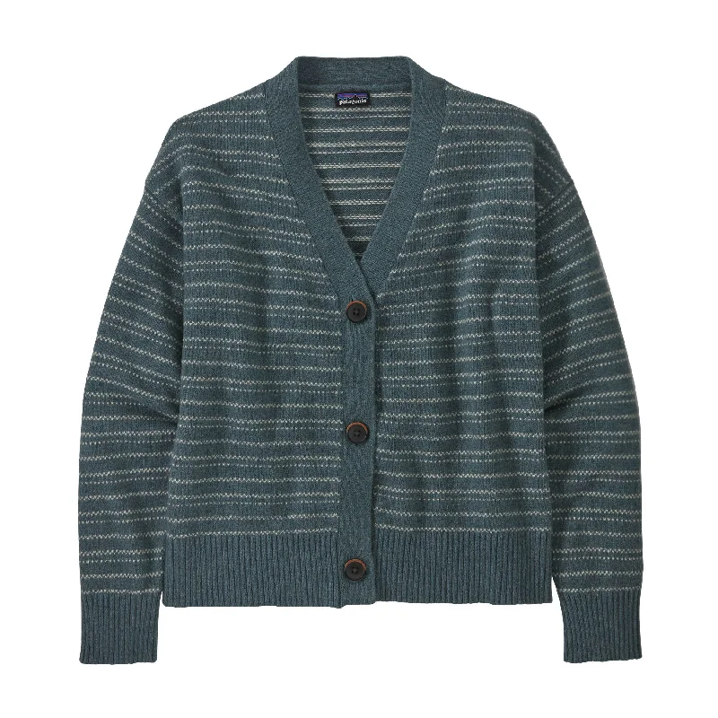 Women's Recycled Wool Cardigan Iron Safe Non-Iron Wrinkle Free