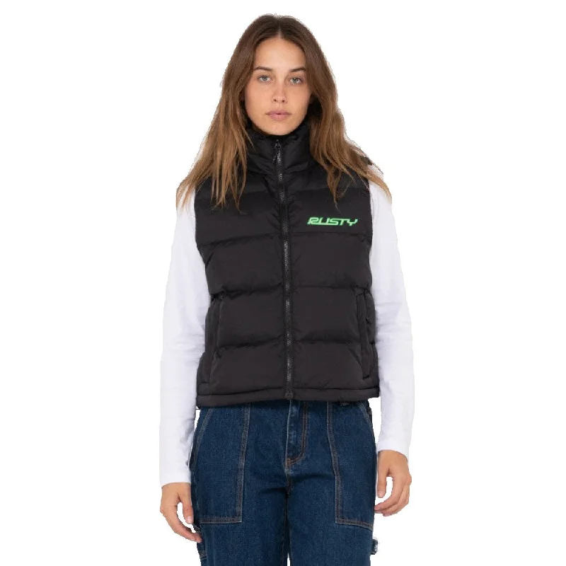 Rusty Puffer Vest - Womens Fur-Lined Vest Coat